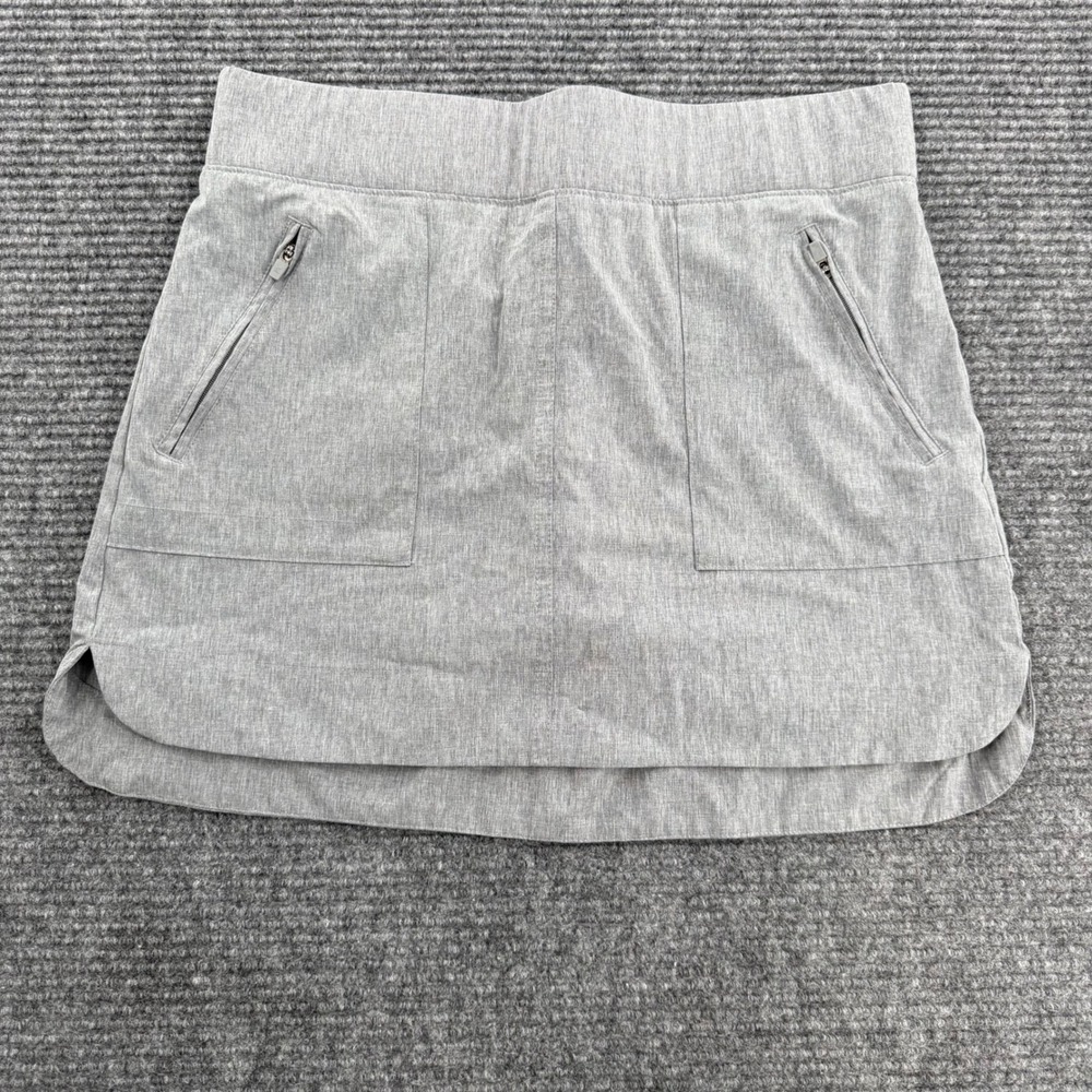 Kyodan Womens Size Medium Gray Active Skort Zipper Pockets Golf Tennis Athletic